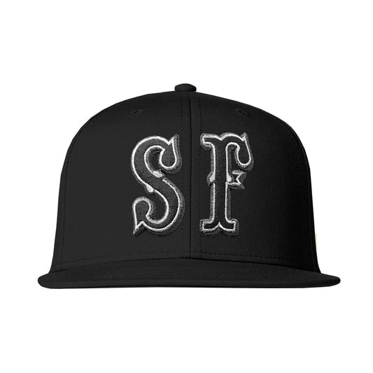 SAVS x BBC 6 PANEL "SF" SNAPBACK - BLACK