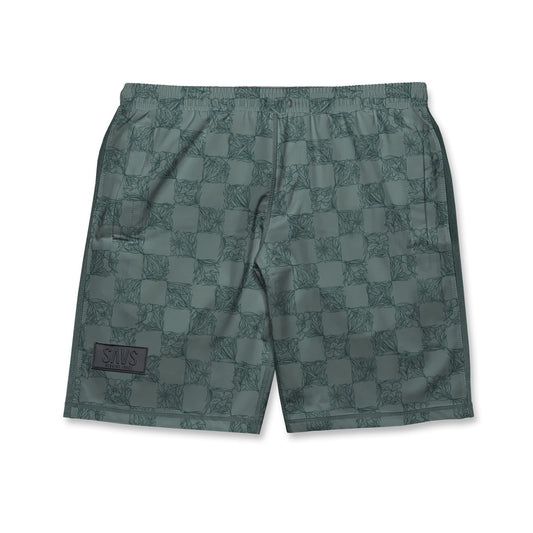 SAVS CHECKER FLORAL HYBRID SHORTS - ALPINE
