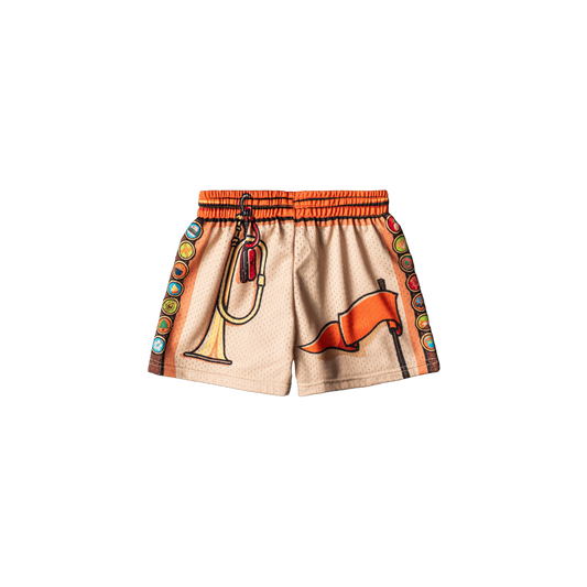 "FITNESS EXPLORER" KIDS TRIMLESS HOOP SHORTS