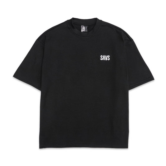 SAVS ESSENTIALS EMBROIDERED SHIRT - BLACK