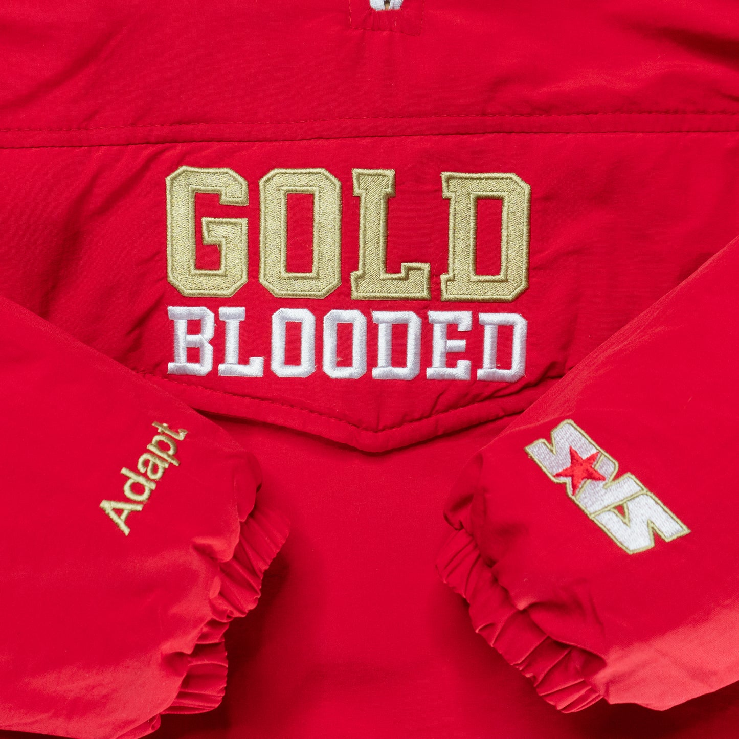 SAVS x ADAPT "GOLD BLOODED" STADIUM JACKET - RED