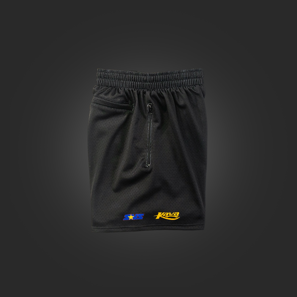 KAVA x SAVS SUN HOOP SHORTS -BLACK/YELLOW