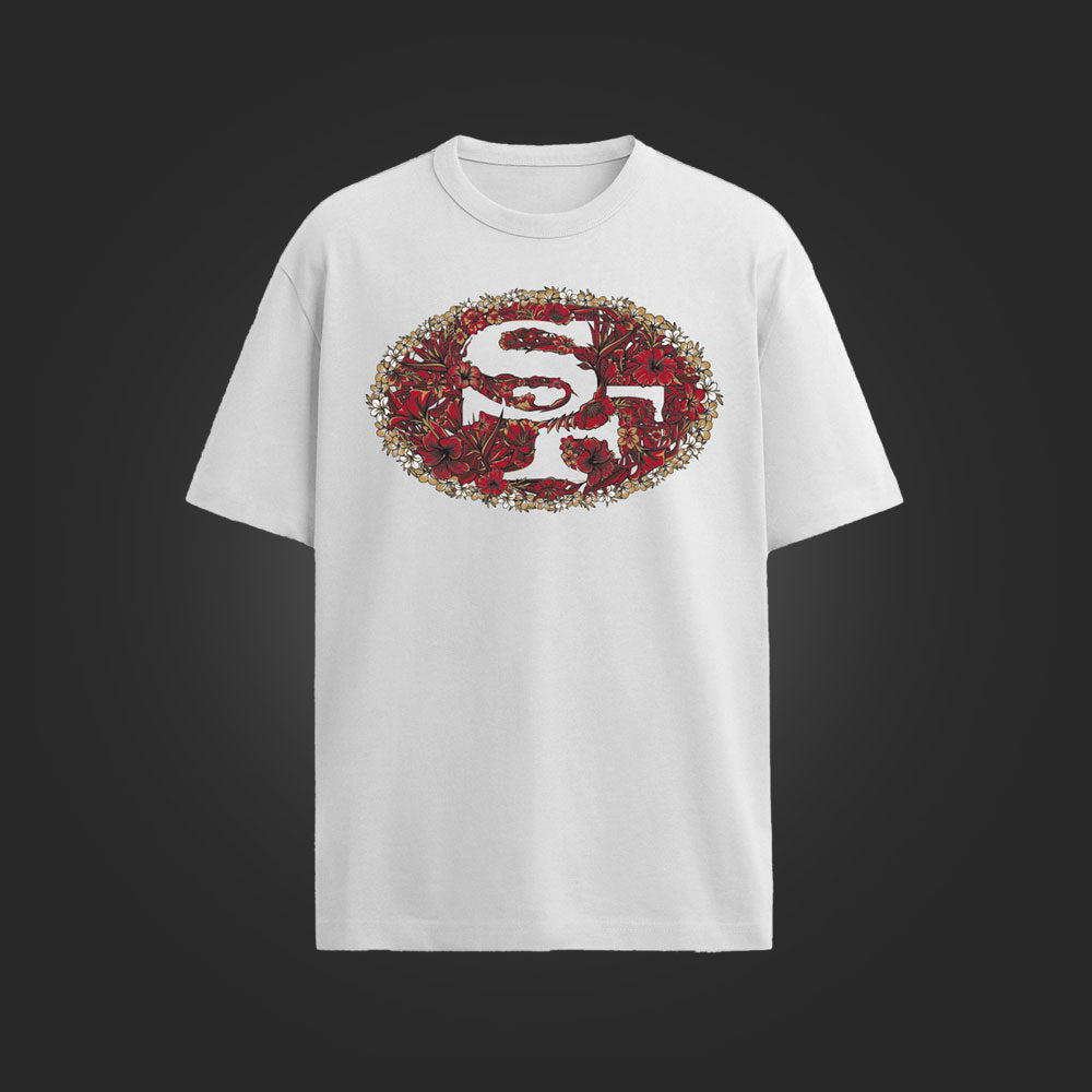 SAVS SF FLORAL TSHIRT - WHITE