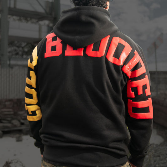 SAVS x ADAPT GOLD BLOODED "FULLBACK" HOODIE - BLACK