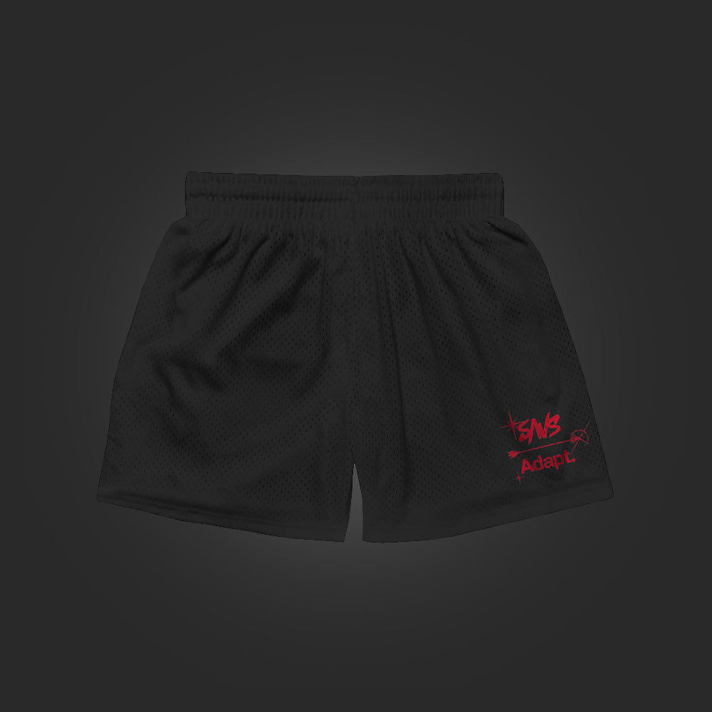 SAVS x ADAPT GOLD BLOODED ARC HOOP SHORTS - BLACK/RED/GOLD