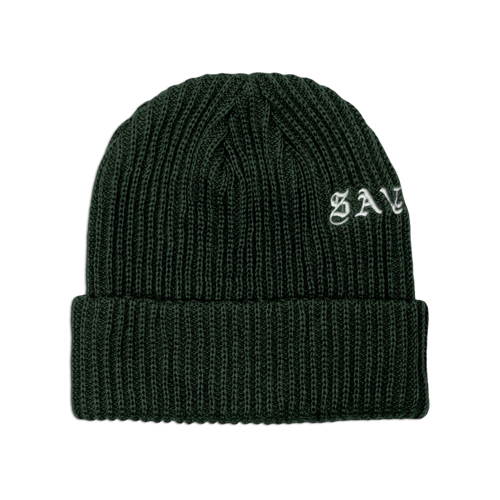 SAVS "OLD E" KNIT BEANIE - DARK ALPINE