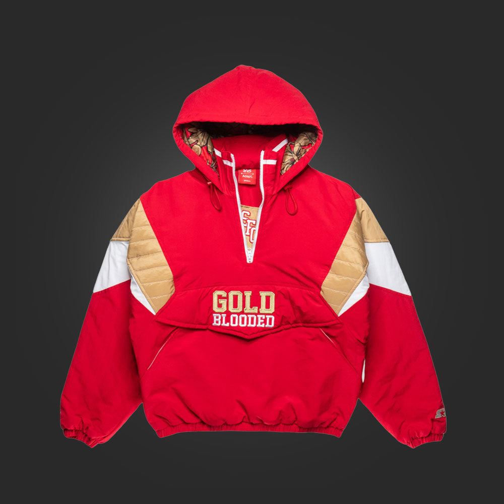 SAVS x ADAPT "GOLD BLOODED" STADIUM JACKET - RED