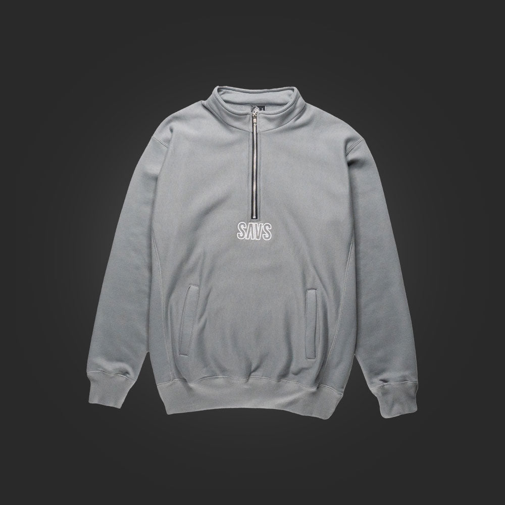 SAVS FLEECE QUARTER ZIP PULLOVER - COOL GREY