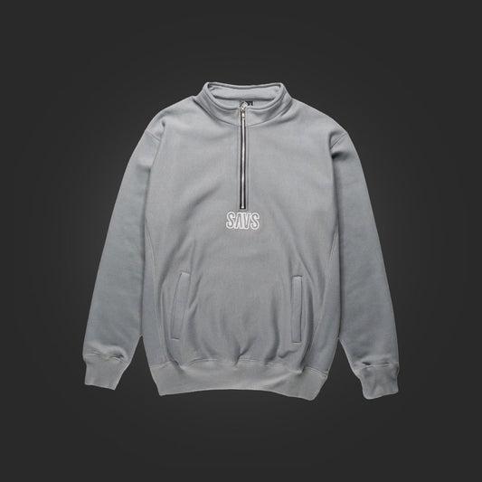 SAVS FLEECE QUARTER ZIP PULLOVER - COOL GREY