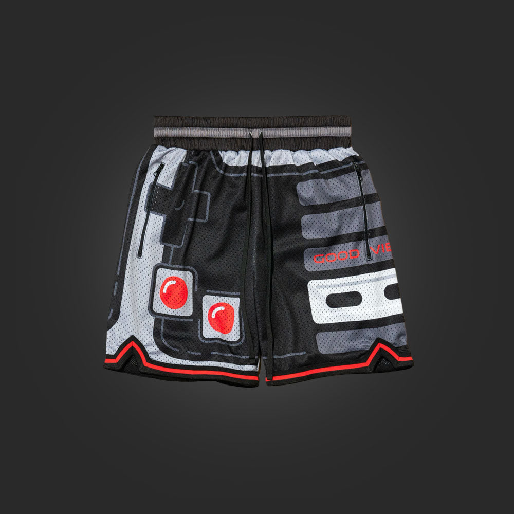 "8-BIT" HOOP SHORTS
