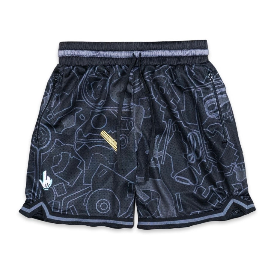 "HAPPIEST MAP" MENS HOOP SHORTS