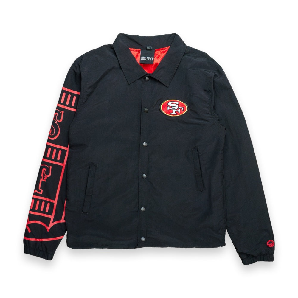 SAVS x MOJOLABS SF COACHES JACKET - BLACK