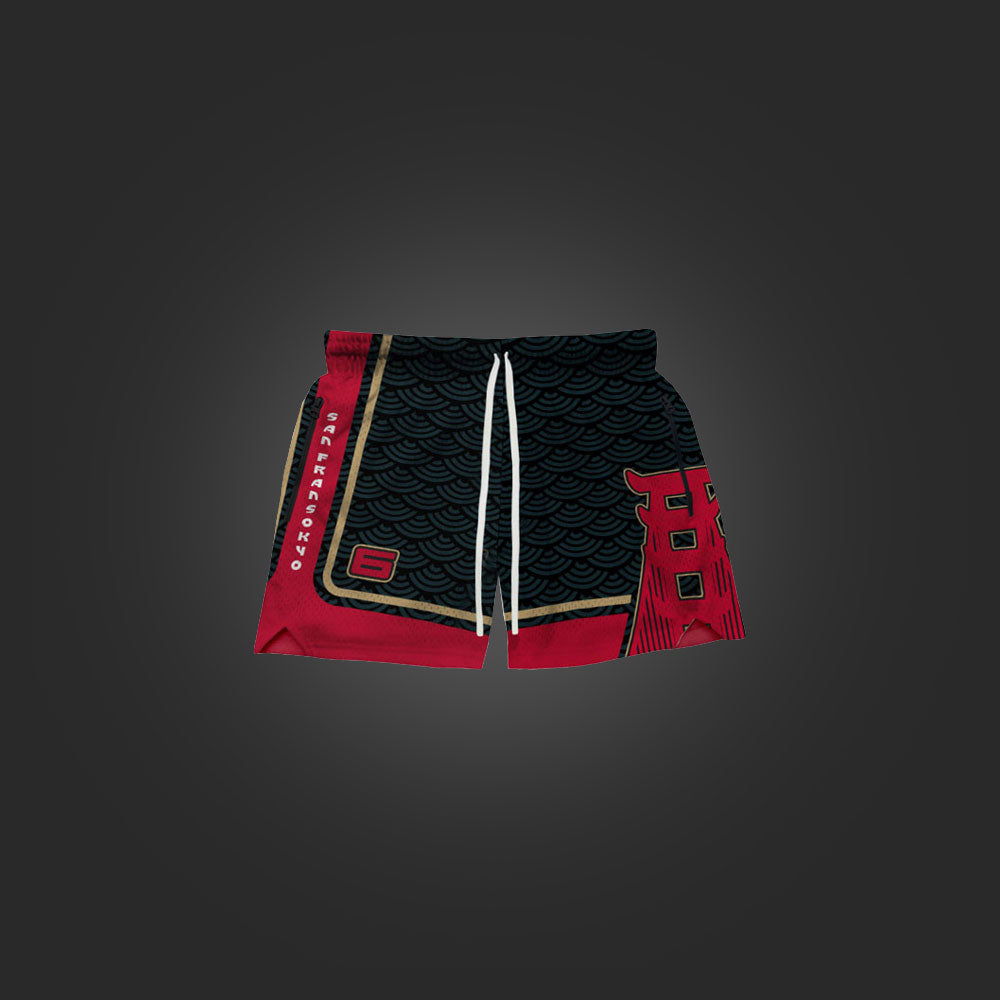 "SAN FRANSOKYO FAITHFUL" KIDS HOOP SHORTS