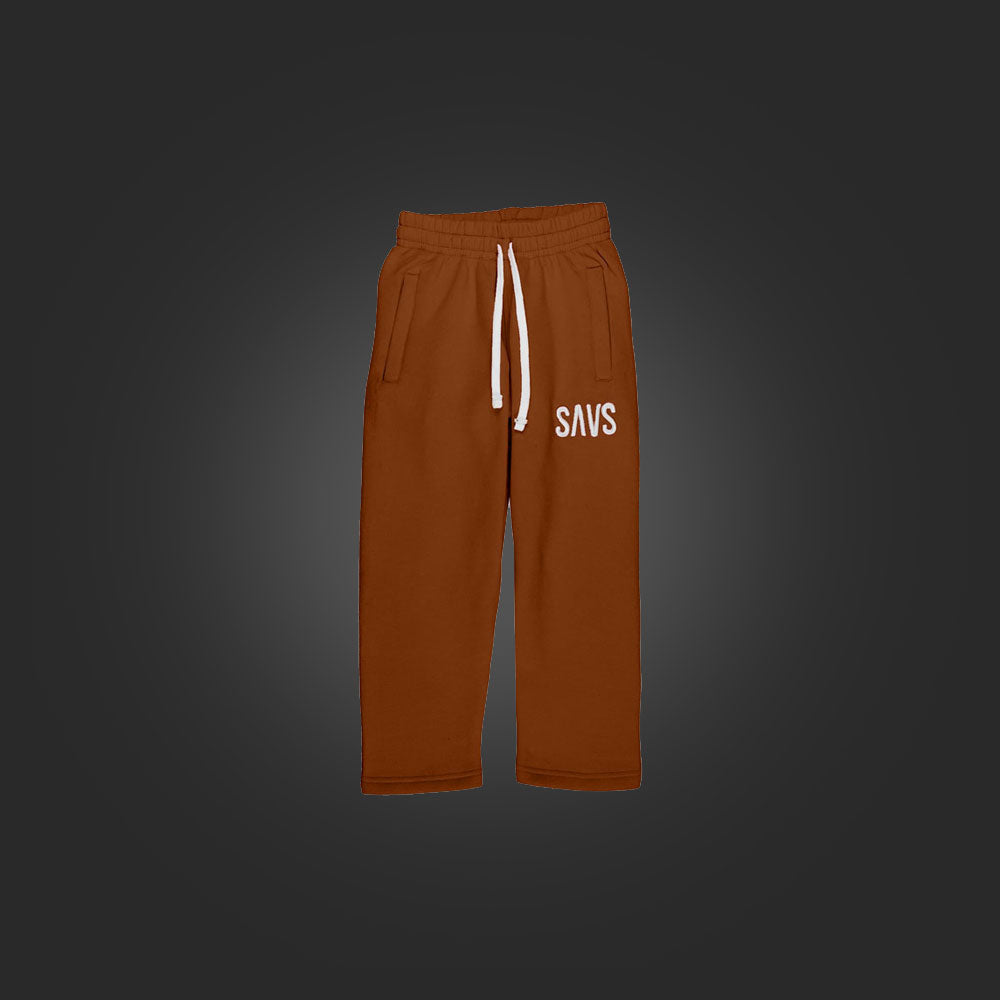 KIDS SAVS STRAIGHT LEG SWEATS - BURNT ORANGE