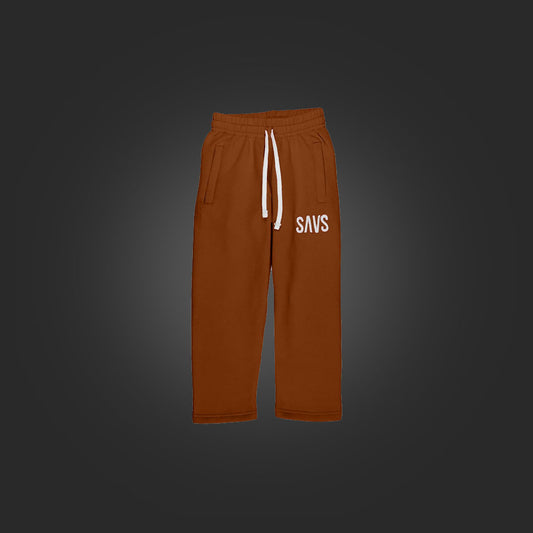 KIDS SAVS STRAIGHT LEG SWEATS - BURNT ORANGE