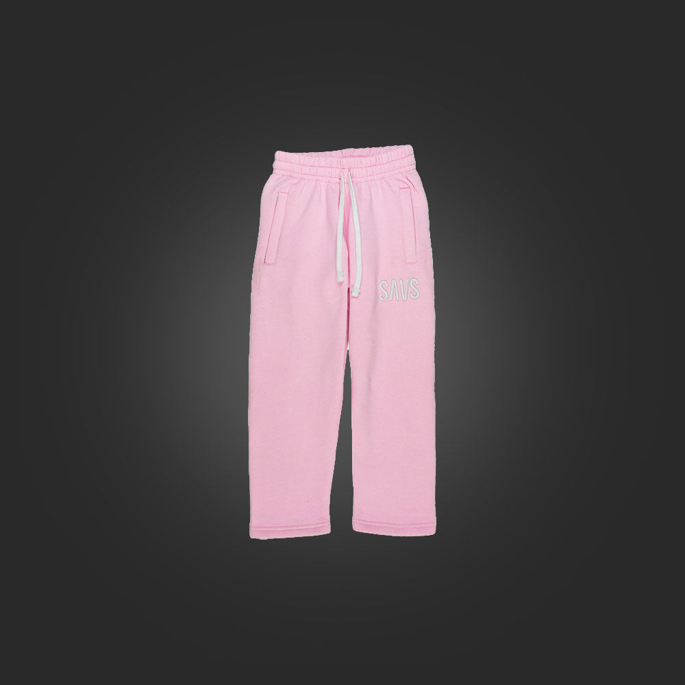 KIDS SAVS STRAIGHT LEG SWEATS - BABY PINK