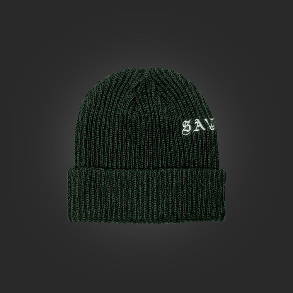 SAVS "OLD E" KNIT BEANIE - DARK ALPINE
