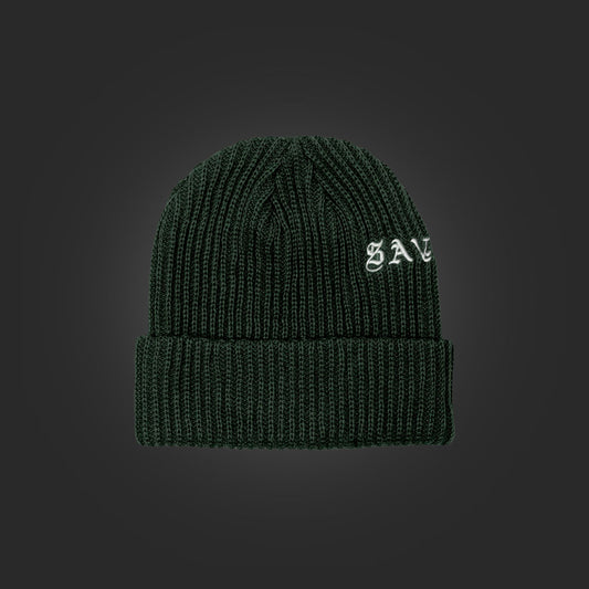 SAVS "OLD E" KNIT BEANIE - DARK ALPINE