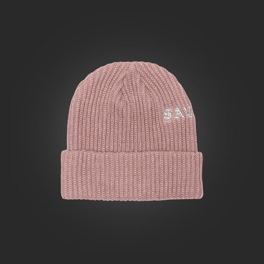 SAVS "OLD E" KNIT BEANIE - DUSTY ROSE