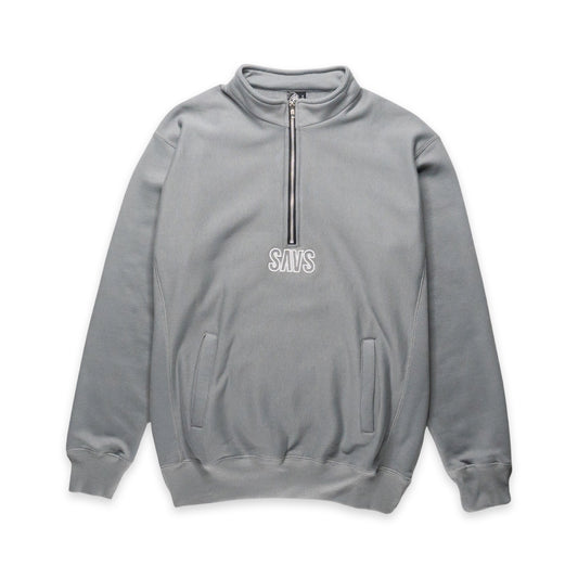 SAVS FLEECE QUARTER ZIP PULLOVER - COOL GREY