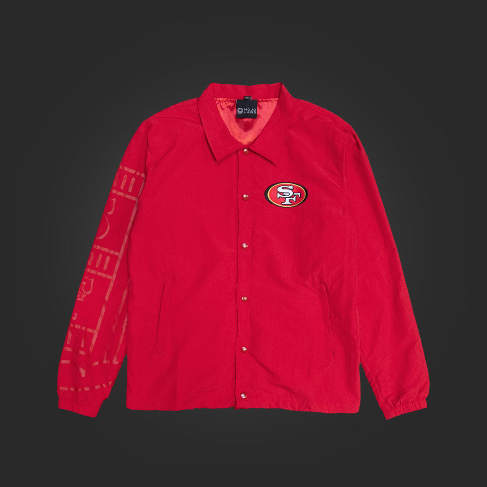 SAVS x MOJOLABS SF COACHES JACKET - RED