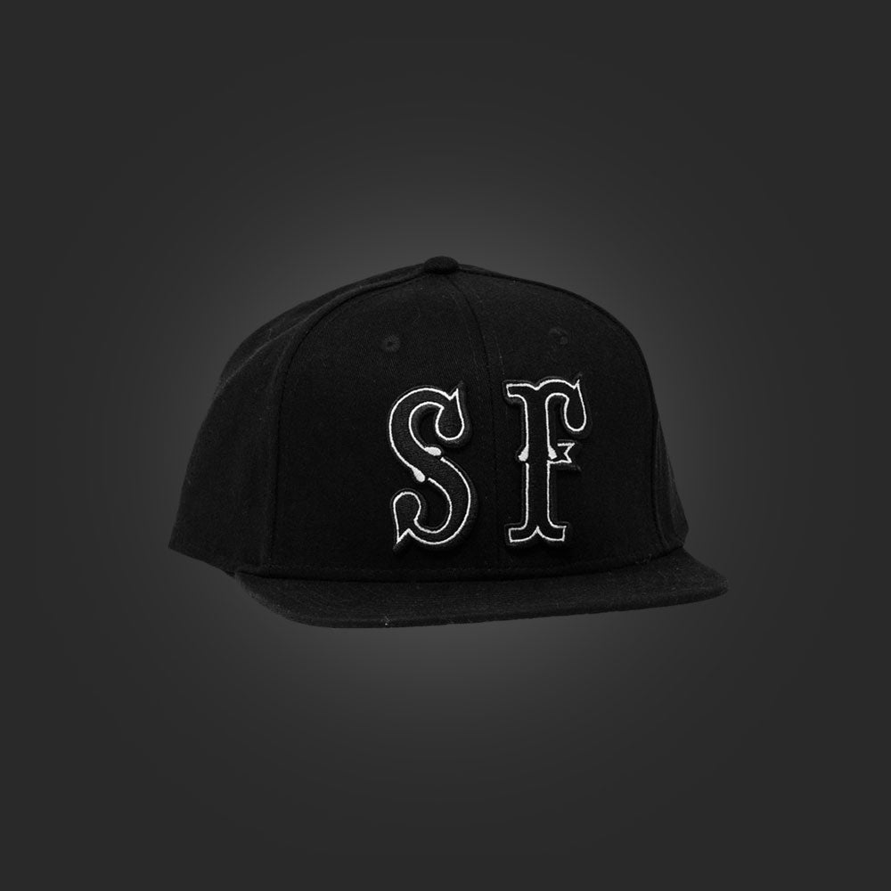 SAVS x BBC 6 PANEL "SF" SNAPBACK - BLACK