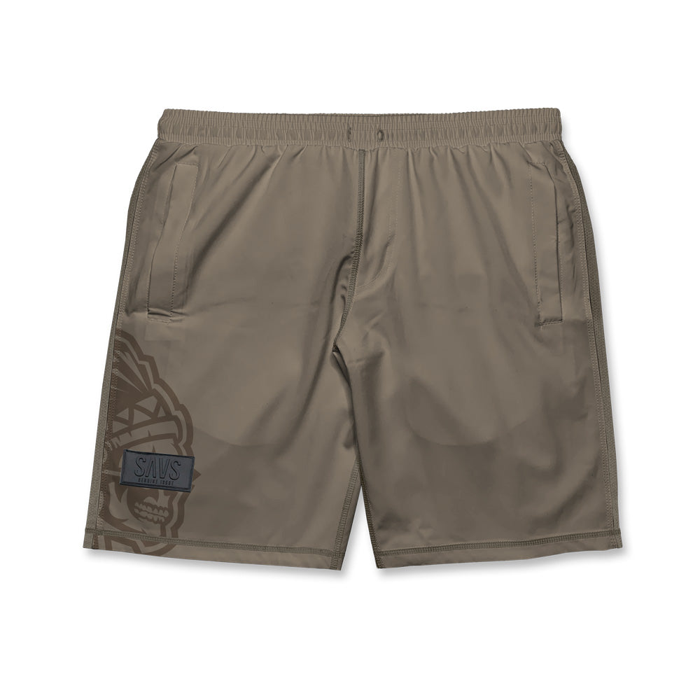 SAVS CHIEF HYBRID SHORTS - TAUPE