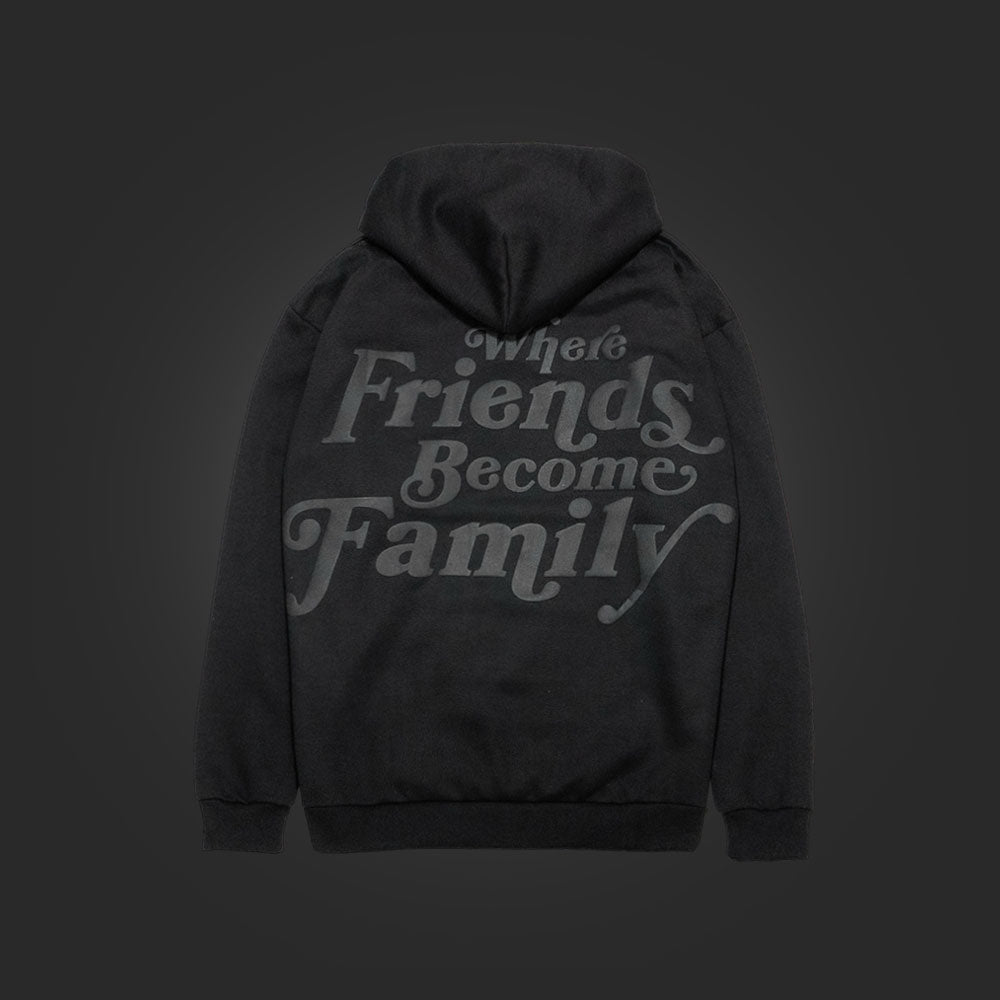 YFK x SAVS FRIENDS & FAMILY PREMIUM HOODIE - BLACK