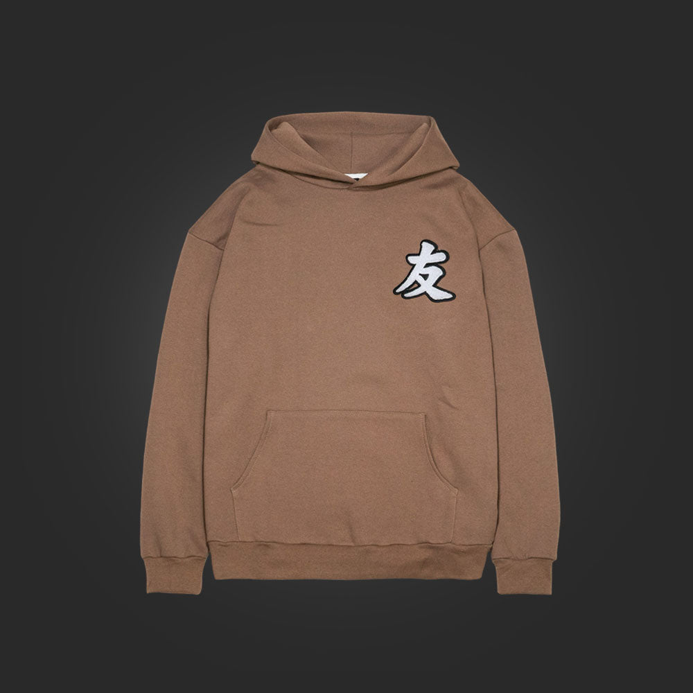 YFK x SAVS FRIENDS & FAMILY PREMIUM HOODIE - MOCHA/BLACK