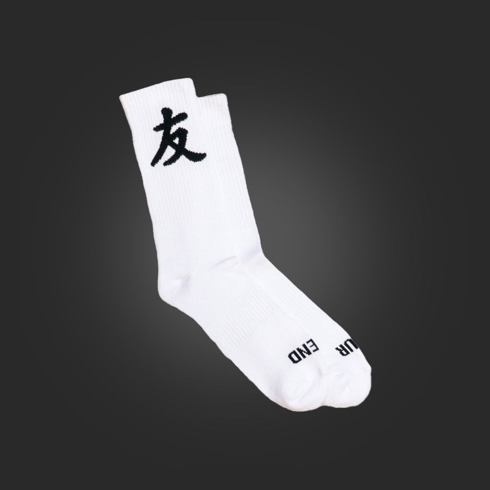 "YFK" SOCKS - WHITE