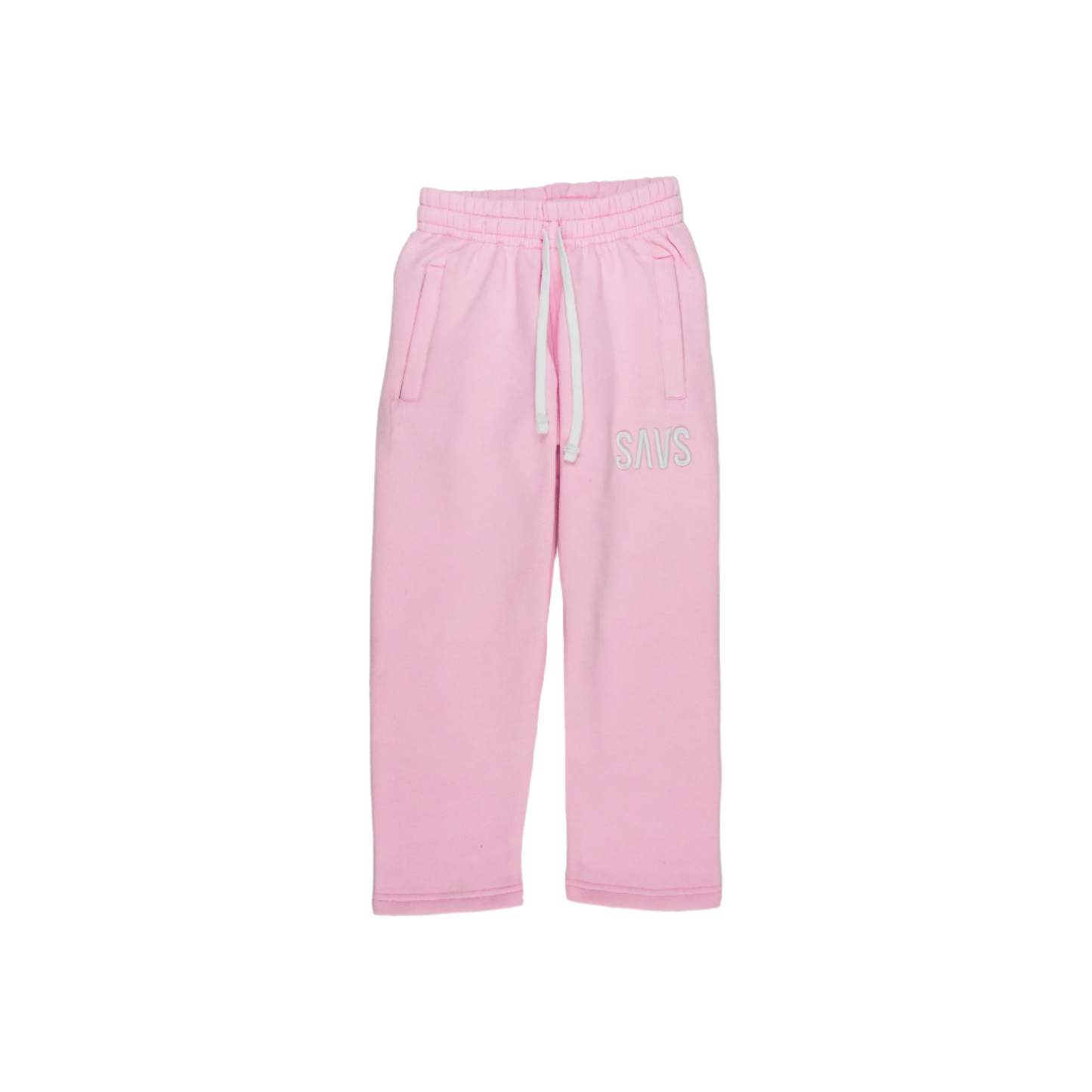 KIDS SAVS STRAIGHT LEG SWEATS - BABY PINK