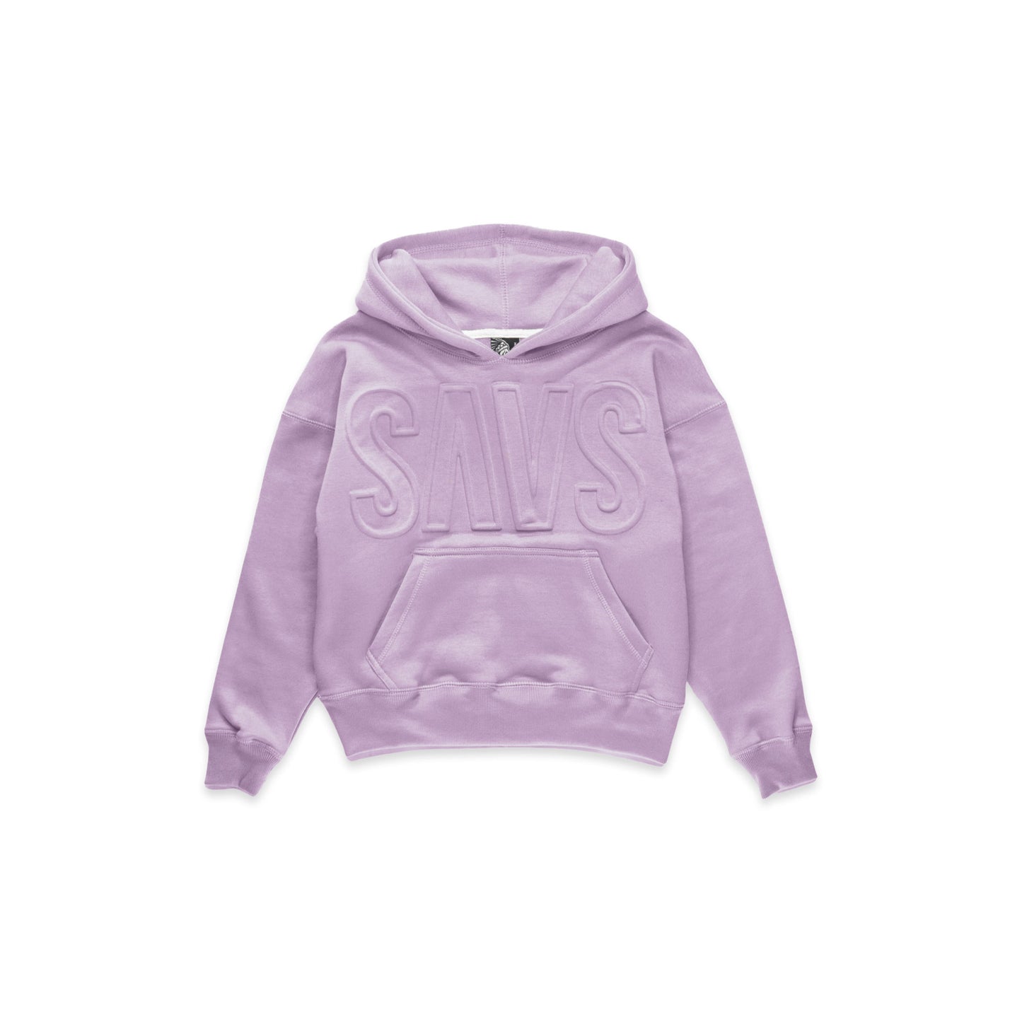 KIDS EMBOSSED HOODIE - LILAC