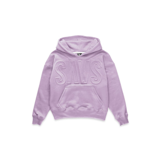 KIDS EMBOSSED HOODIE - LILAC