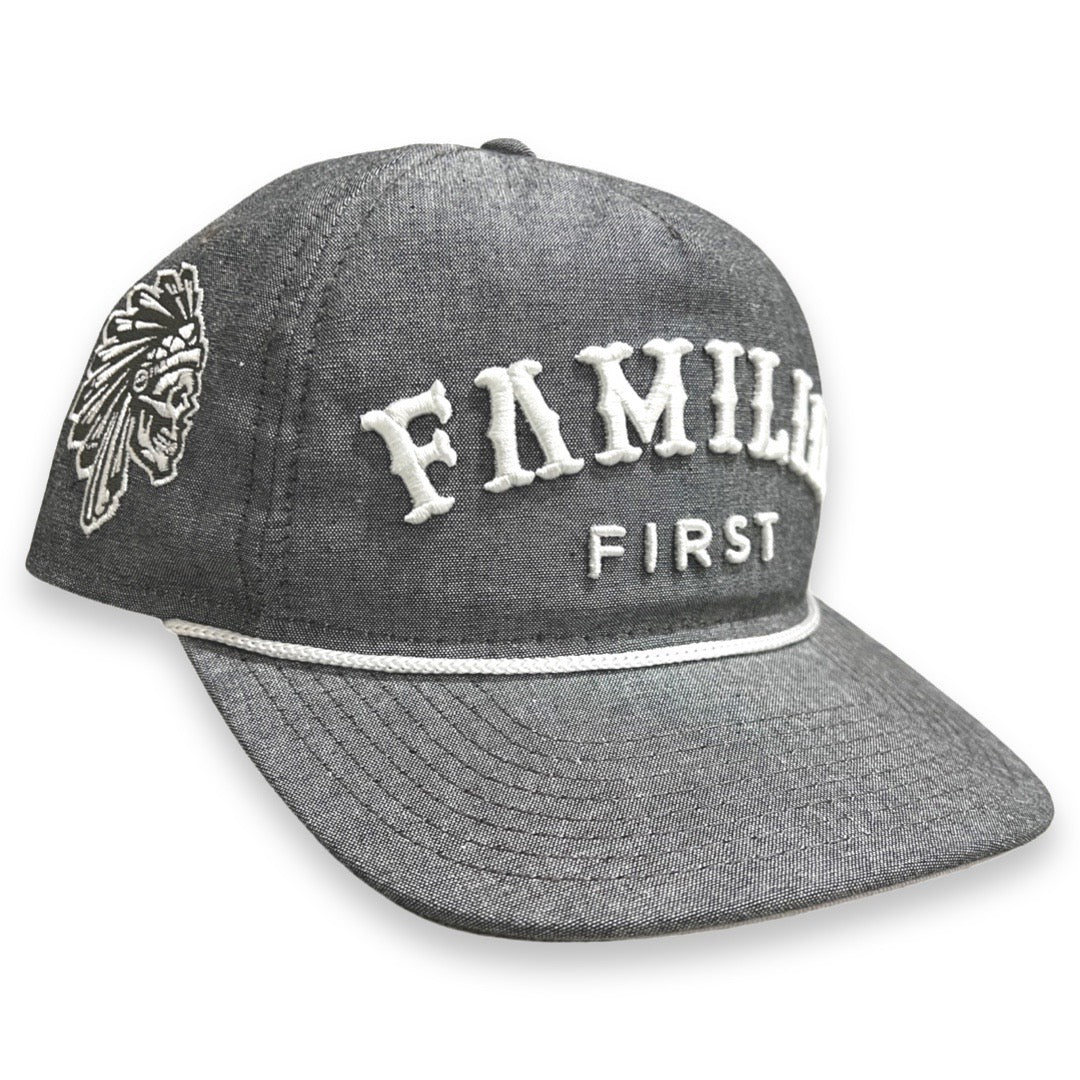 SAVS STEAL - FAMILIA FIRST 5 PANEL SNAPBACK - CHAMBRAY GREY