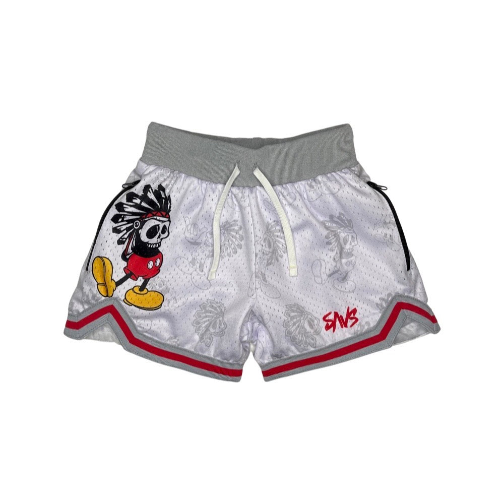 SAVS X JU_SNEAKZ MONOGRAM KIDS HYBRID SHORTS - TAUPE