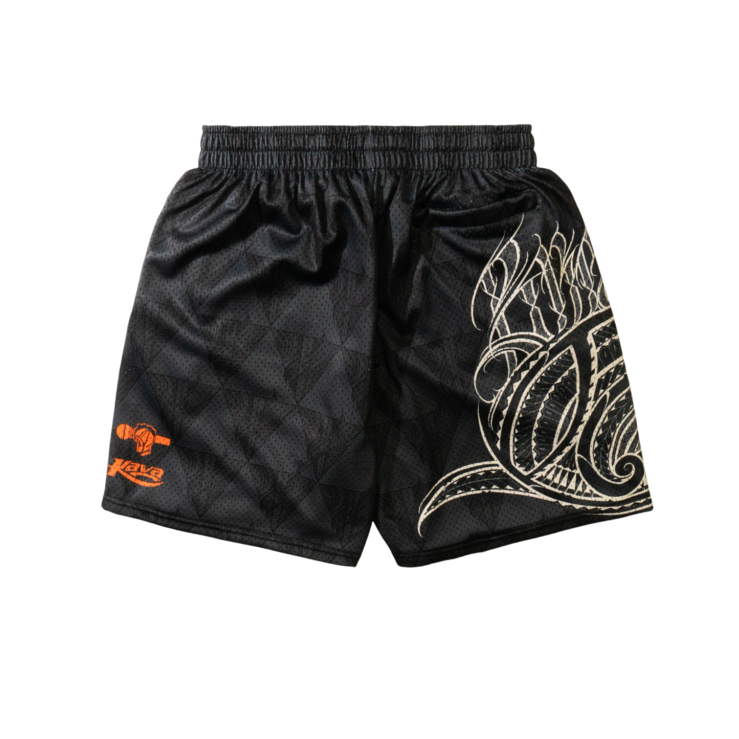 KAVA x BBC TRIANGLE HOOP SHORTS - BLACK/CREAM
