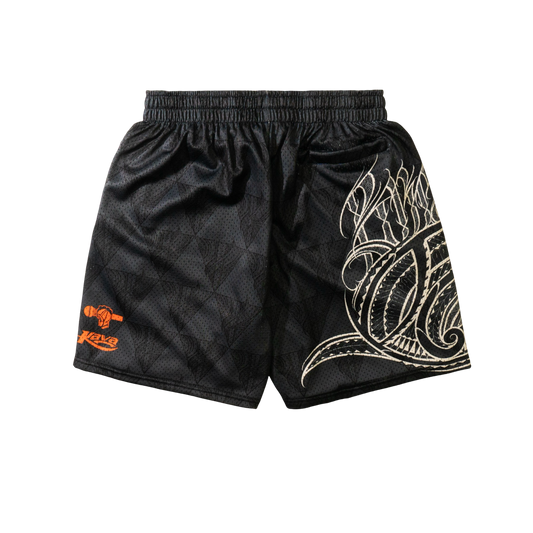 KAVA x BBC TRIANGLE HOOP SHORTS - BLACK/CREAM