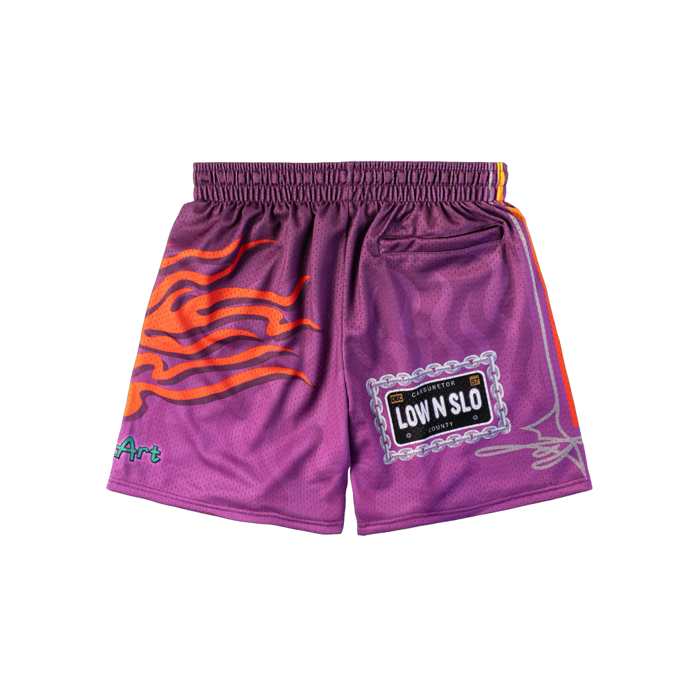 "LOW AND SLOW" MEN'S TRIMLESS HOOP SHORTS