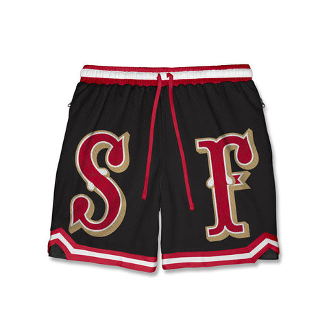 SAVS x BBC SF HOOP SHORTS - BLACK