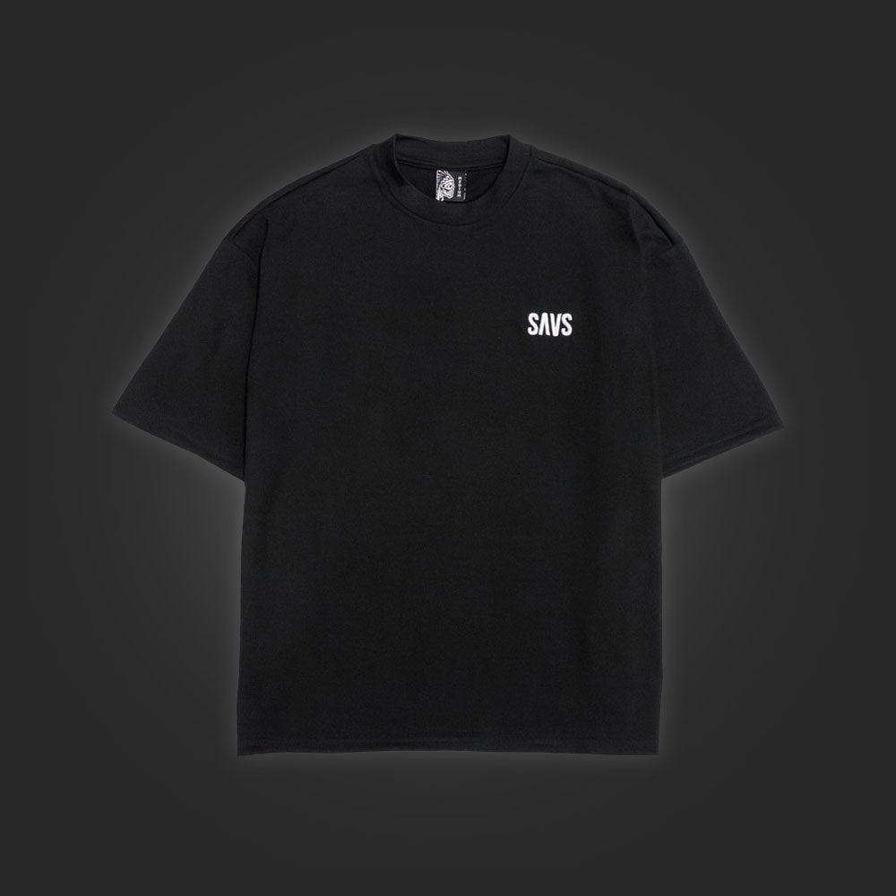 SAVS ESSENTIALS EMBROIDERED SHIRT - BLACK