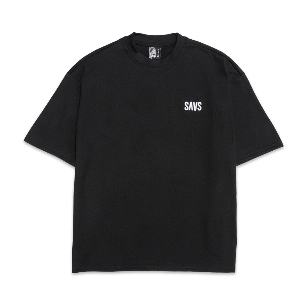 SAVS ESSENTIALS EMBROIDERED SHIRT - BLACK