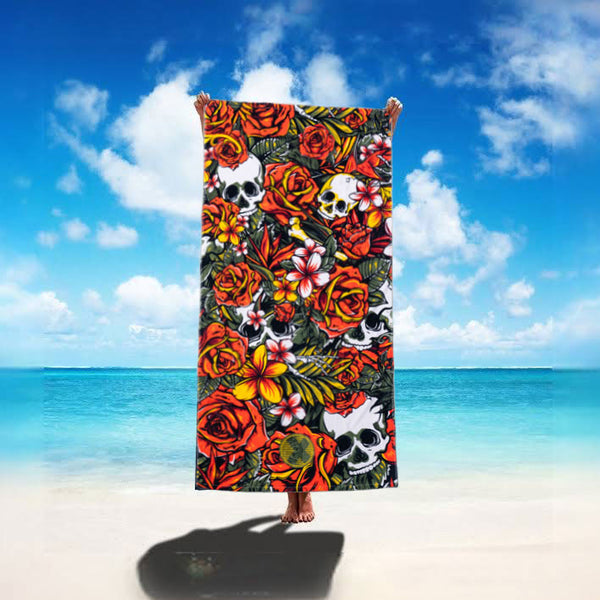 BONE-FLORAL-Beach-towel-