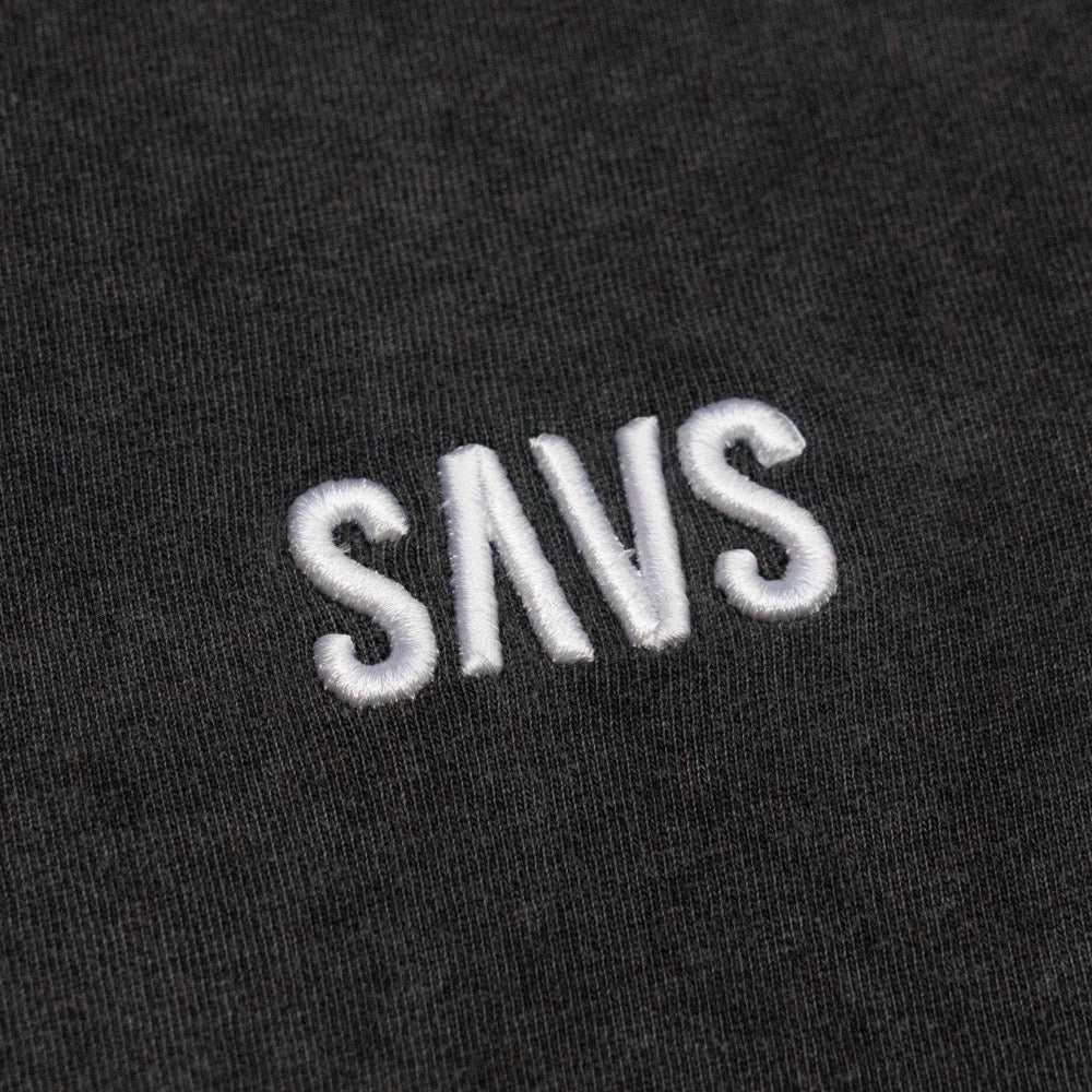 SAVS ESSENTIALS EMBROIDERED SHIRT - SAND WASHED CHARCOAL