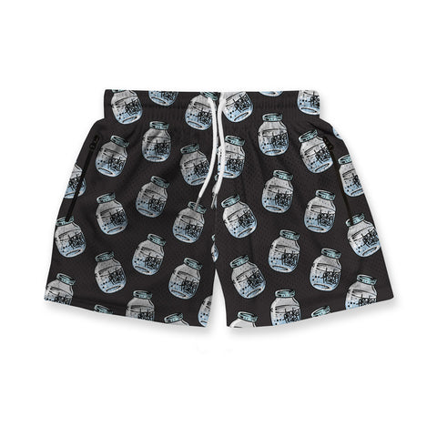 BERK x SAVS "Drake Tears" Gym Shorts - Black