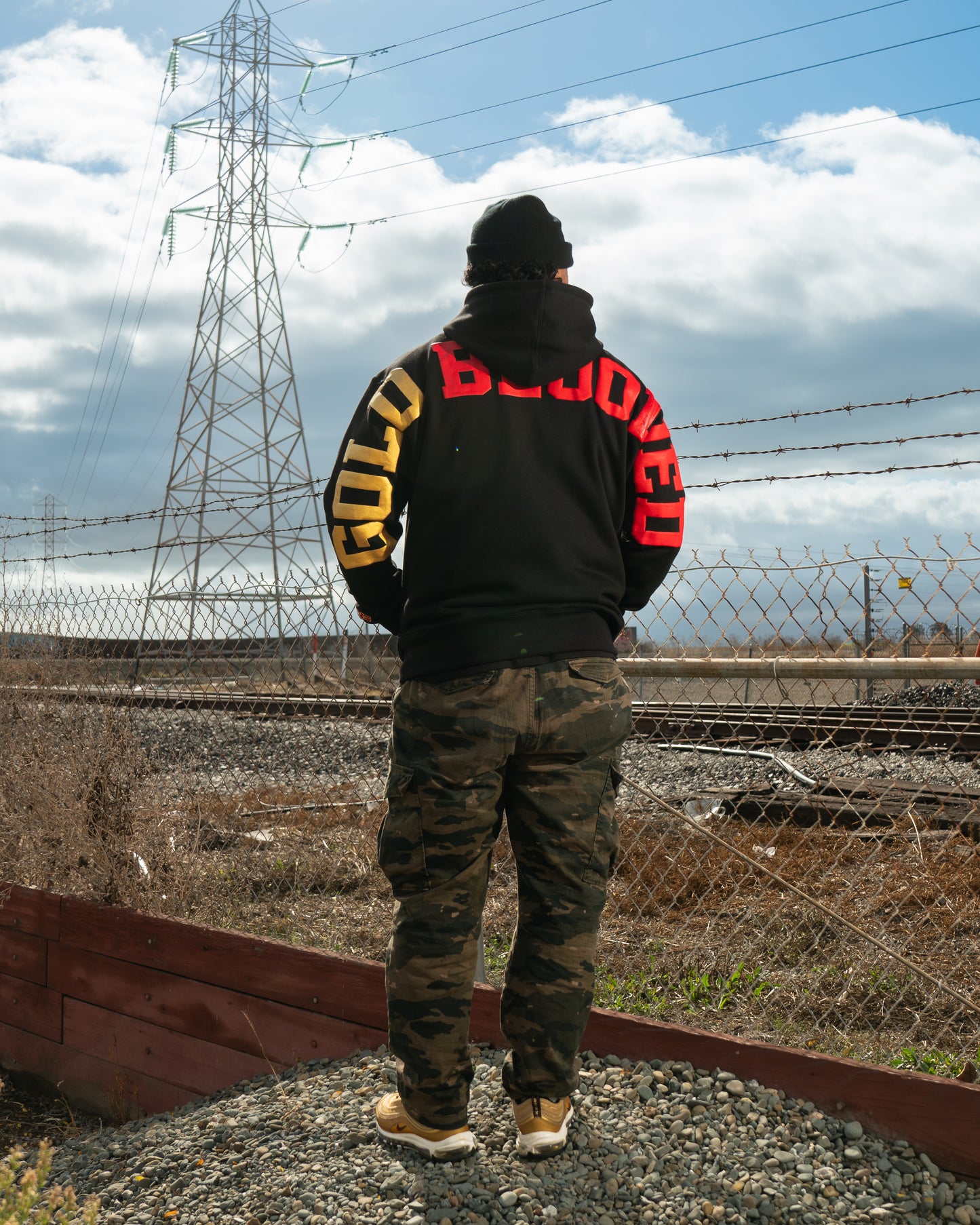 SAVS x ADAPT GOLD BLOODED "FULLBACK" HOODIE - BLACK