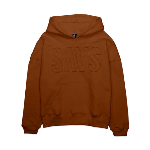 SAVS EMBOSSED HOODIE - BURNT ORANGE