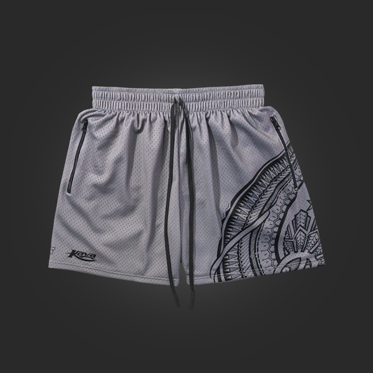KAVA x SAVS SUN HOOP SHORTS - COOL GREY/BLACK