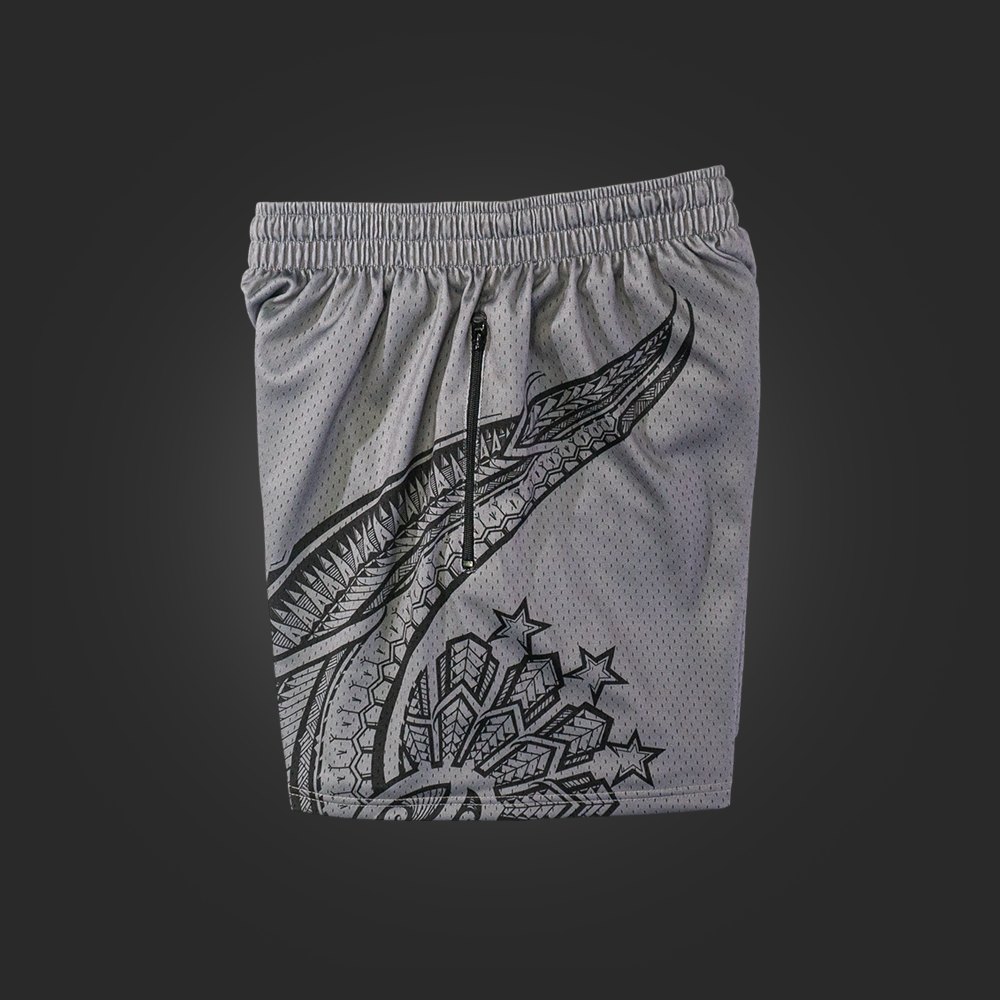 KAVA x SAVS SUN HOOP SHORTS - COOL GREY/BLACK