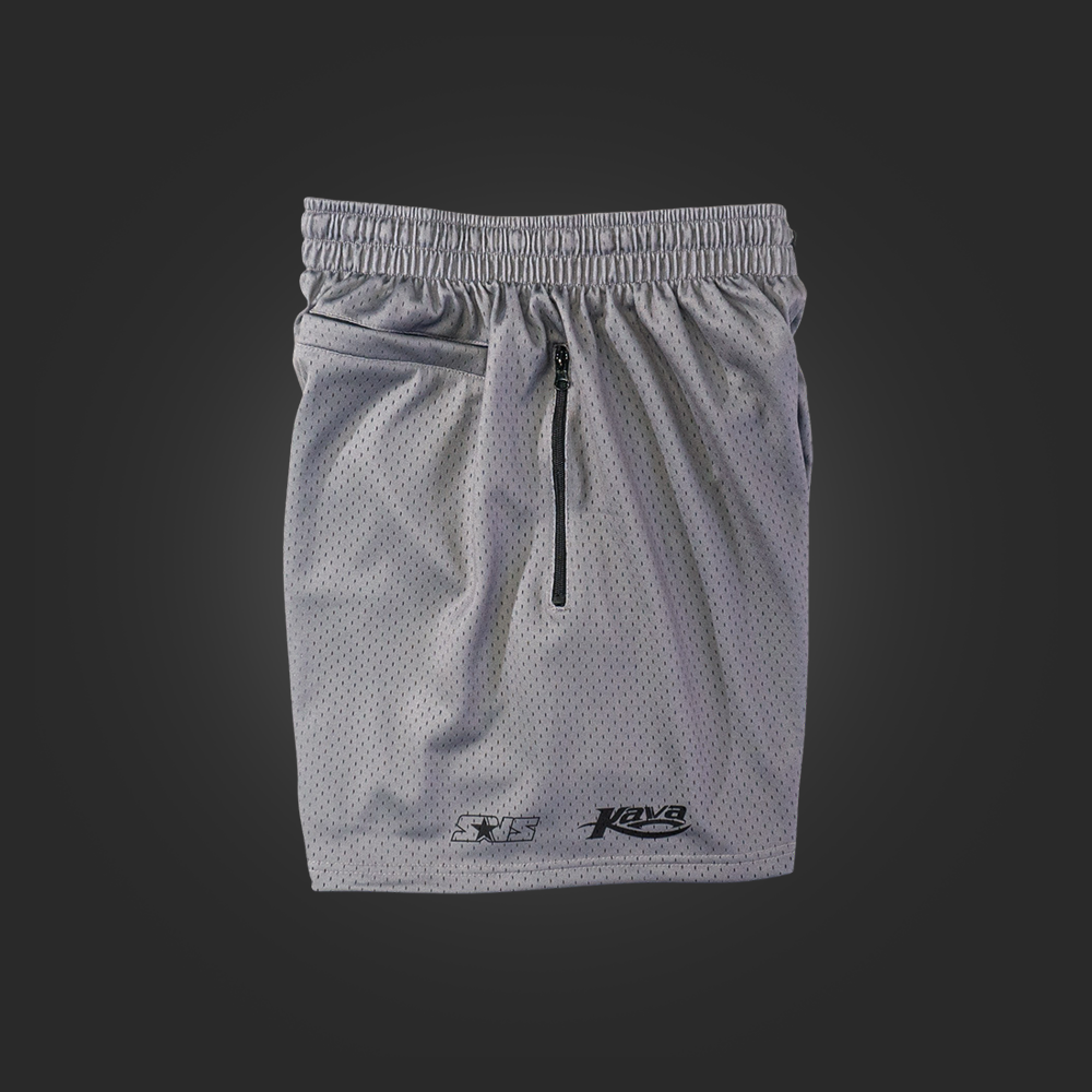 KAVA x SAVS SUN HOOP SHORTS - COOL GREY/BLACK