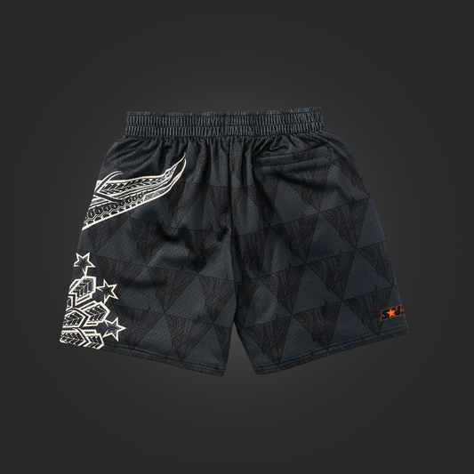 KAVA x SAVS SUN HOOP SHORTS - BLACK/GREY/CREAM